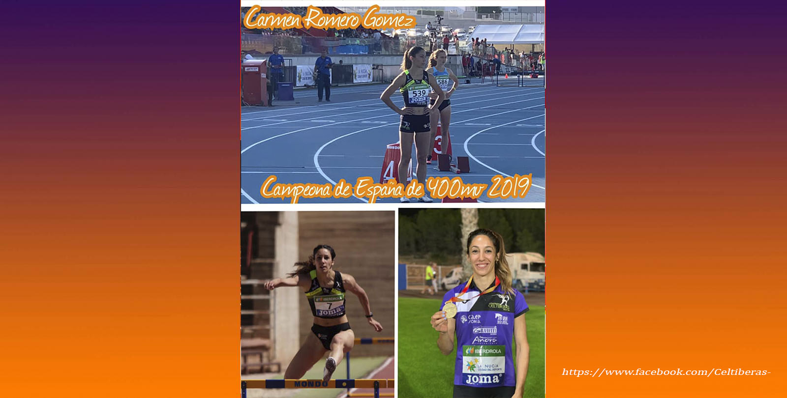 CARMEN ROMERO ,oro en 400 metros vallas del Campeonato de España Absoluto de Atletismo